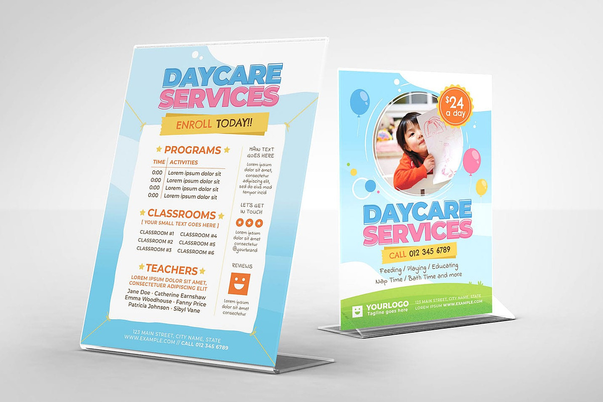 Daycare Flyer Template, a Flyer Template by BrandPacks (Photo 3 of 8)