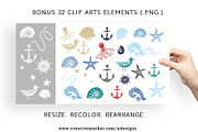 Nautical Paper Pattern Set, a Pattern Graphic by NDesigns (Thumbnail 3 of 4)