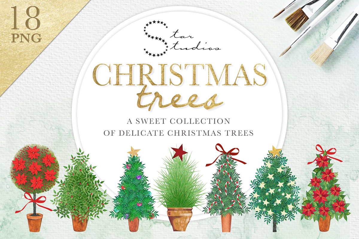 Christmas Trees, a Decorative Illustration by Dana Designs (Photo 1 of 3)
