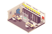 Vector isometric office interiors, a Work Illustration by tele52 (Thumbnail 15 of 17)