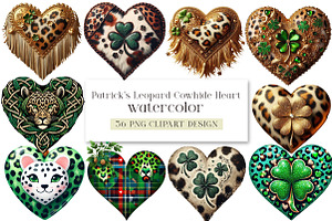 Patrick's Leopard Cowhide Heart, a Seasonal Illustration by DreamArtGraphic