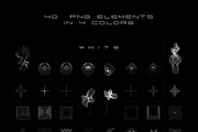 490 Abstract png elements bundle, an Object Graphic by MAcherry design studio (Thumbnail 17 of 44)