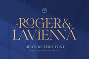 Roger & Lavienna - Ligature Serif, a Serif Font by Sarid Ezra (Thumbnail 1 of 9)