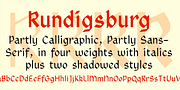 Rundigsburg, a Sans Serif Font by Ingrimayne Type (Thumbnail 2 of 10)