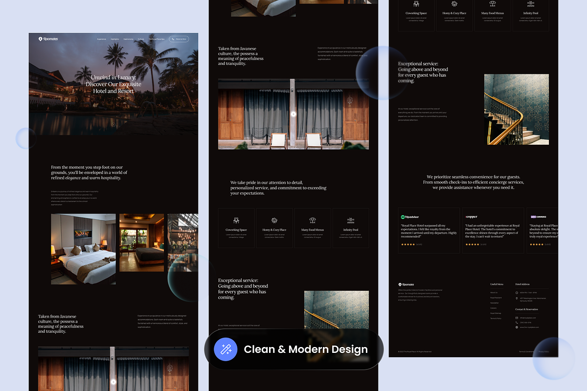 Hotel and Resort Landing Page, a Landing Page Template by SLAB! Design (Photo 3 of 4)