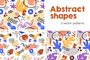 Abstract shapes seamless patterns, a Pattern Graphic by Good Studio