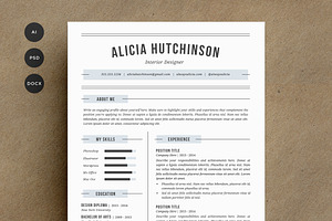 Resume Template 4 Pack | CV Template