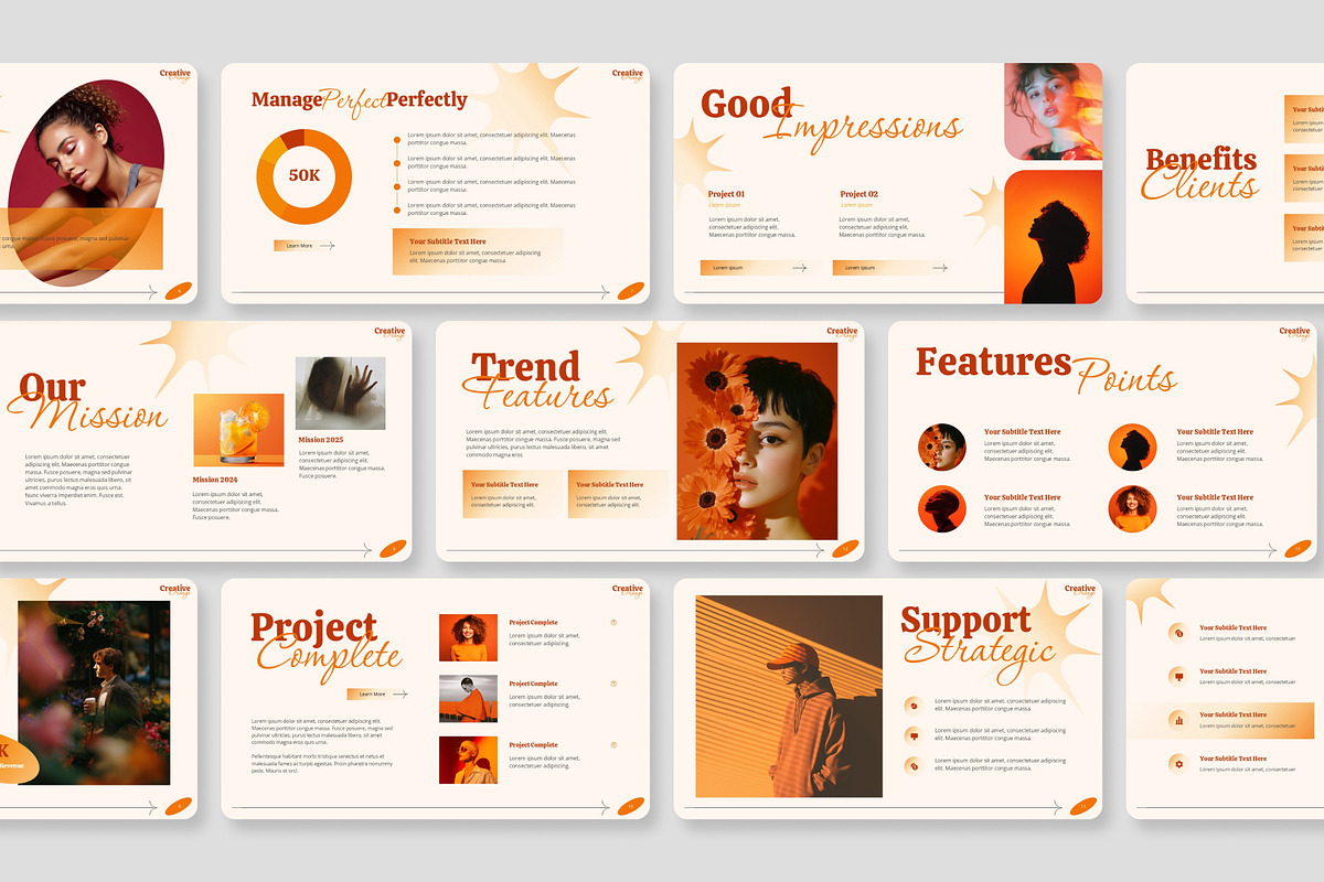 Creative Orange Multipurpose PPT, a Presentation Template by Premast