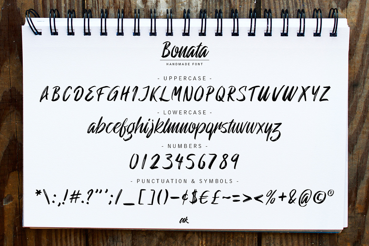 Bonata | Handmade Font preview 6