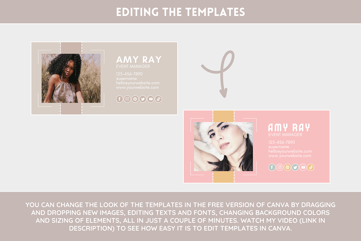 Canva Email Signature Bundle, an Email Template by SunshineStudioBoutique (Photo 6 of 9)