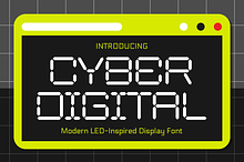 Cyber Digital Modern LED Font