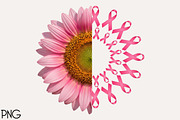 Pink Sunflower and Ribbons PNG, an Illustration by Black Bird Studio (Thumbnail 1 of 4)