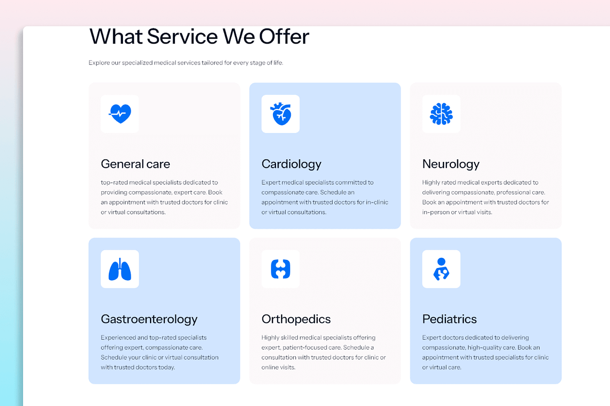CareEase Healthcare Figma Template, an UI Kit Template by Flow Samurai Templates (Photo 2 of 5)