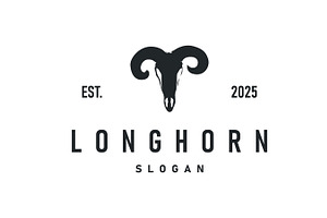 longhorn logo design symbol, a Branding & Logo Template by Maylianaw28