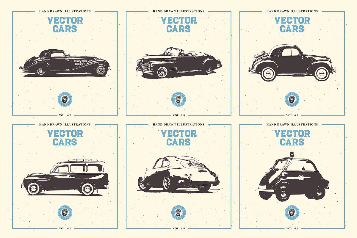 VECTOR CARS HAND DRAWN BUNDLE 6.0, an Education Illustration by pawellpi