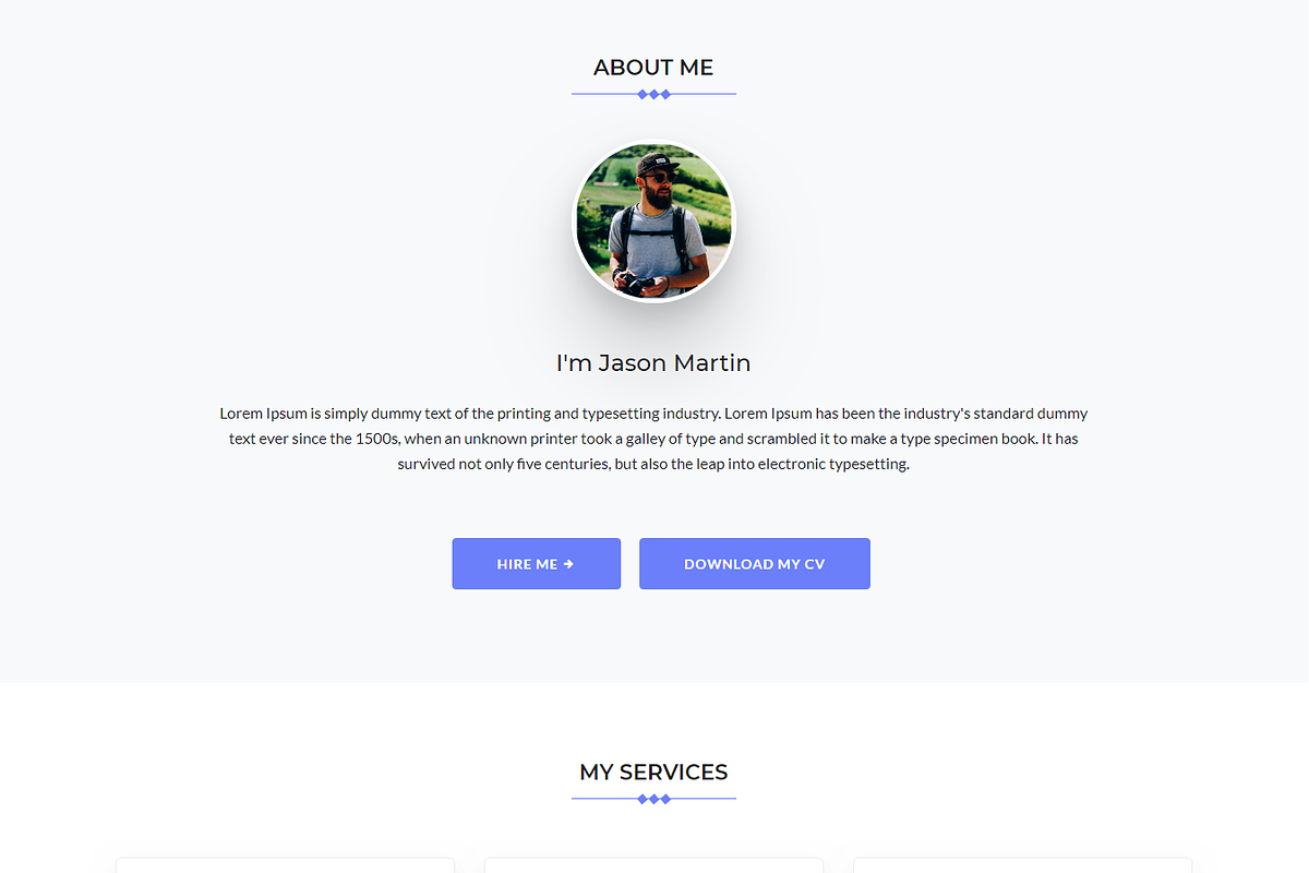 Selfme -Responsive Personal Template, a Bootstrap Template by Pichforest Studio (Photo 2 of 7)