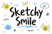 Sketchy Smile - Playful Font, a Handwritten Font by NTC Graphic (Thumbnail 1 of 10)