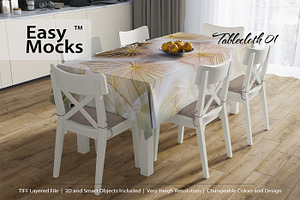 Tablecloth mockup set 01