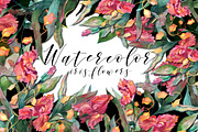 Watercolor iris flowers set., an Illustration by redstudio (Thumbnail 1 of 10)