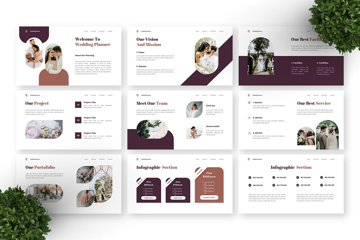 Wedding Planner - Weding Powerpoint, a Presentation Template by Deepslide Studio (Photo 6 of 6)