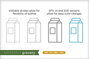 Minimal grocery icons, an Outline Icon by Picture Window (Thumbnail 3 of 5)