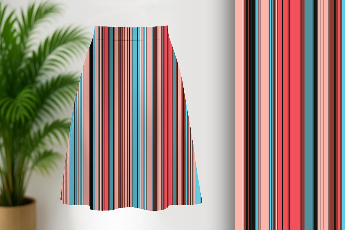 Rose Butterfly Stripe Seamless, a Pattern Graphic by Sharon Schwalbe (Photo 2 of 4)