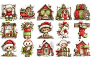 Cozy Barn Christmas Clipart Png, an Illustration by Craft Nest (Thumbnail 4 of 6)