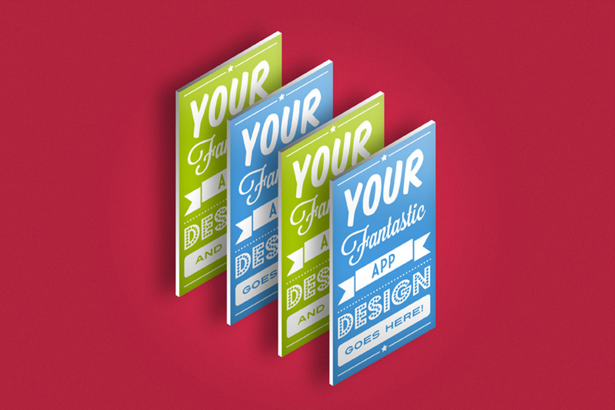 Isometric GS4 App Mockup Bundle, a Templates & Theme by PitchStock (Photo 3 of 5)