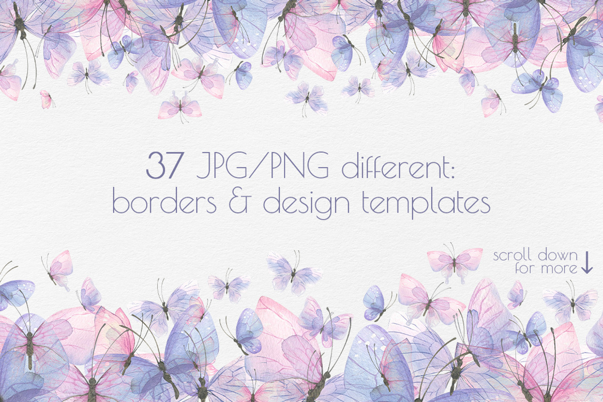 Butterflies watercolor clip art, an Object Graphic by NATASHA CHU (Photo 4 of 7)