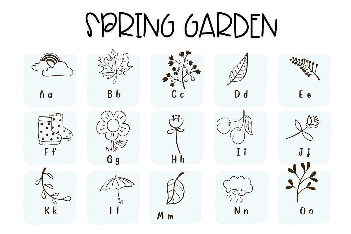 Spring Garden | Symbols Fonts, a Symbol Font by Sirinart (Photo 2 of 7)