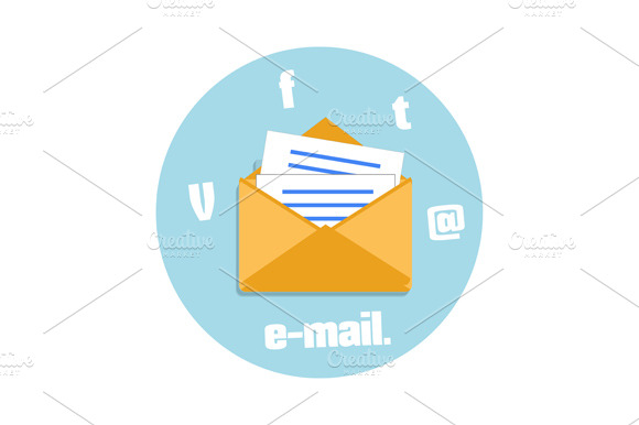 Open Envelope With E Mail Sign