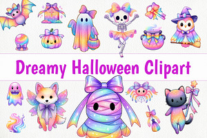 Iridescent Halloween Clipart
