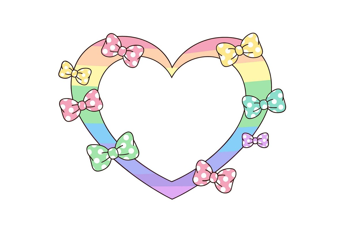 Valentine Heart Frame Bow Collection, a Person Illustration by Designer_Momina (Photo 10 of 17)