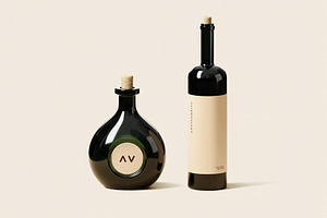 Wine Bottle Mockup