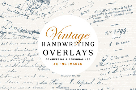 Old Handwritten Overlay PNG Textures, a Texture Graphic by Century Library
