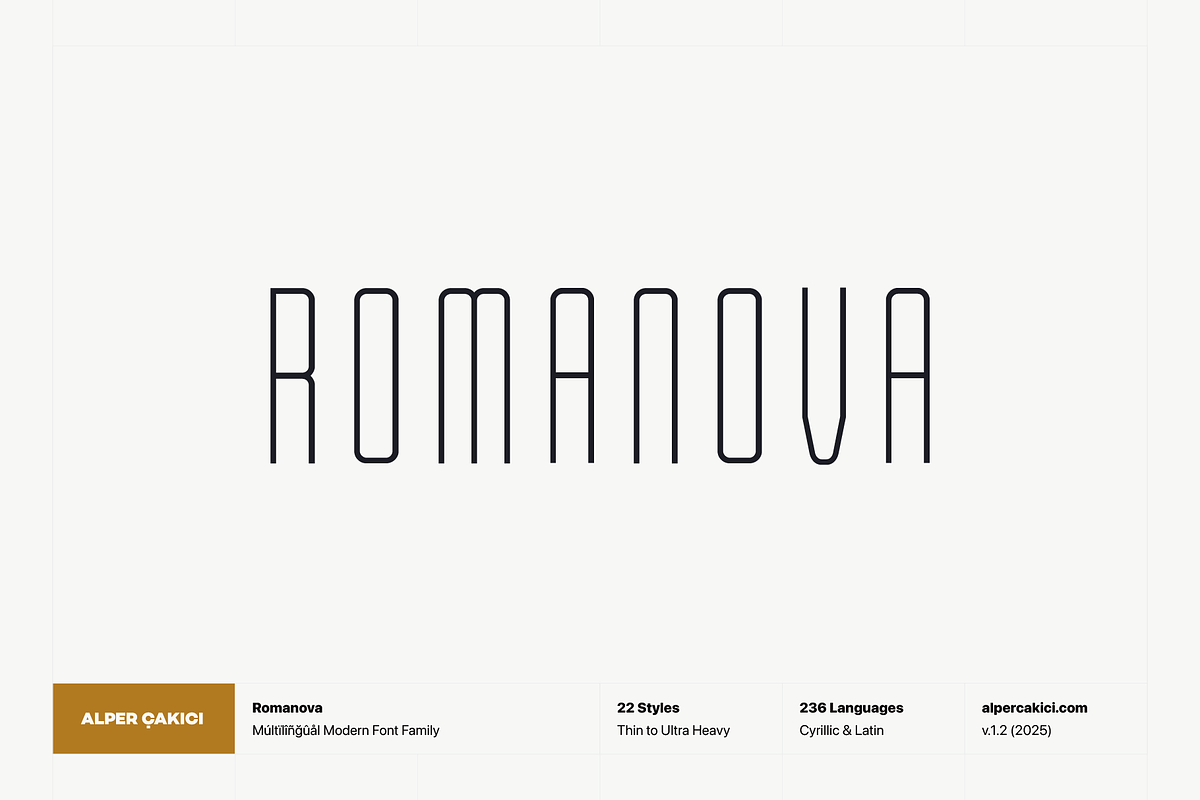 Romanova – A Luxury Font Family, a Sans Serif Font by alpercakici (Photo 1 of 19)