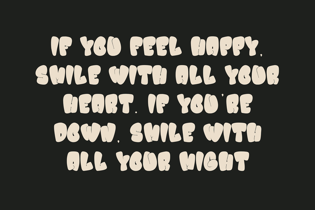 Liztoo Graffiti Bubble Display Font, a Handwritten Font by Maulana Creative (Photo 6 of 7)