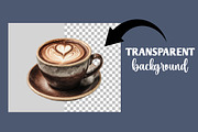 Sepia Spring Coffee Time Clipart, an Illustration by Designworld (Thumbnail 5 of 5)