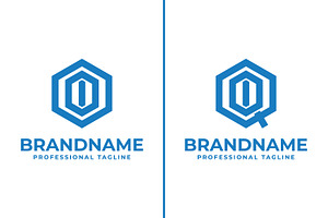 Letters OOI and QOI Hexagon Logo, a Branding & Logo Template by Pray Art Design Studio
