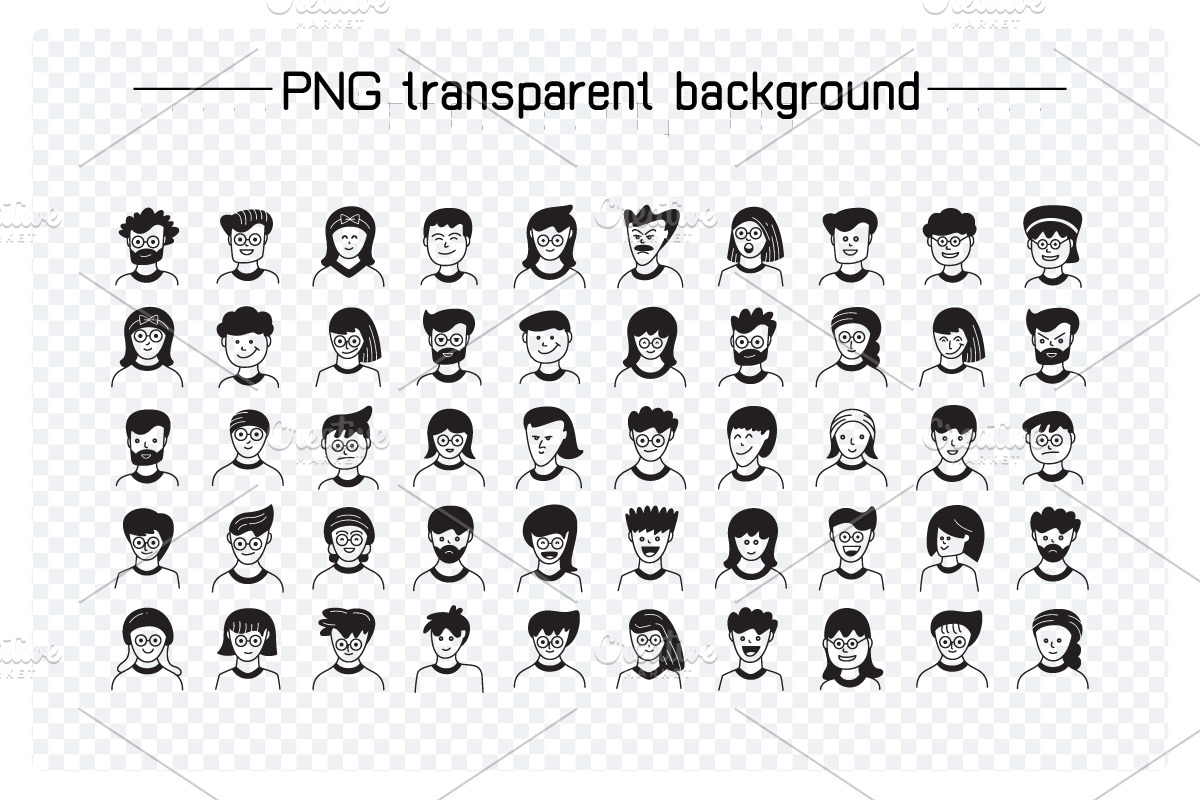 Human Face Avatars Illustration Set, a Person Illustration by Designfour (Photo 2 of 8)