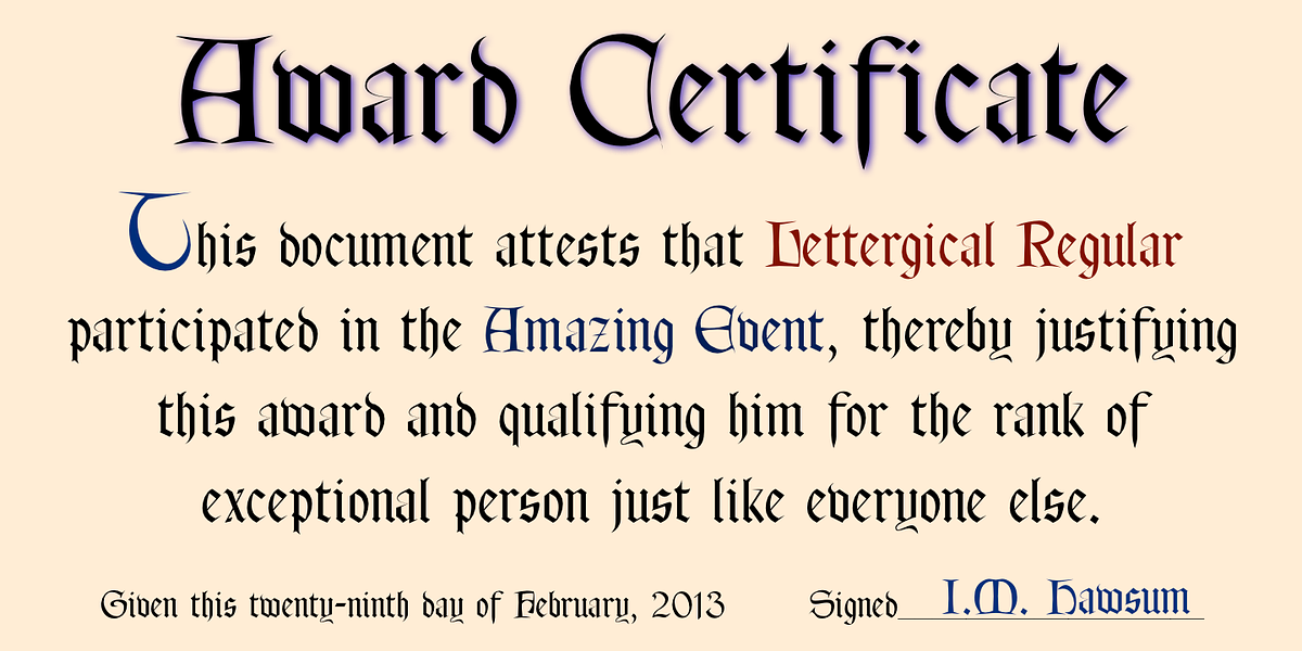 Lettergical, a Font by Ingrimayne Type (Photo 2 of 5)
