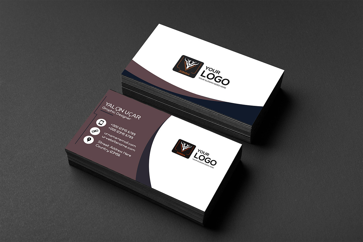 Premade Business Card Design, a Business Card Template by YUDesignStore (Photo 2 of 5)