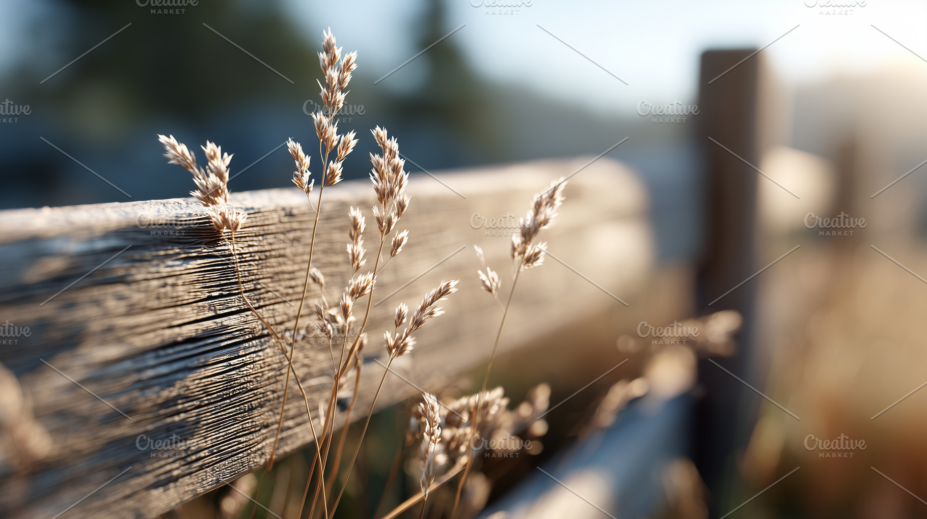 Dry wild grass in sunlight against, a Nature Photo by MistyDay