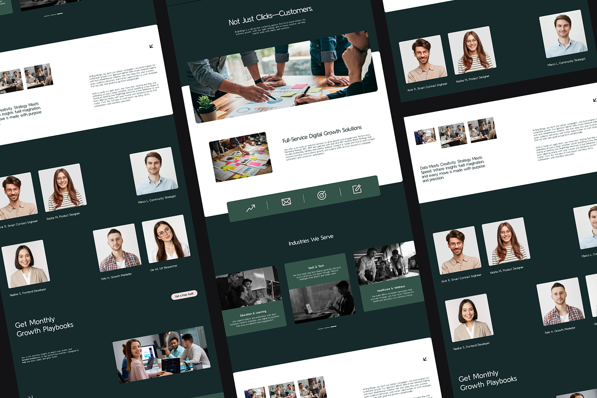 Figma Marketing Agency Landing Page, a Landing Page Template by Musara (Photo 2 of 6)