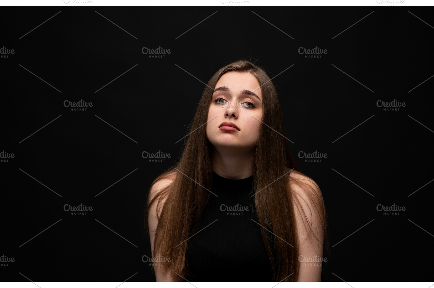 Young woman expressing sorrow and, a Person Photo by volodymyrshtun13795