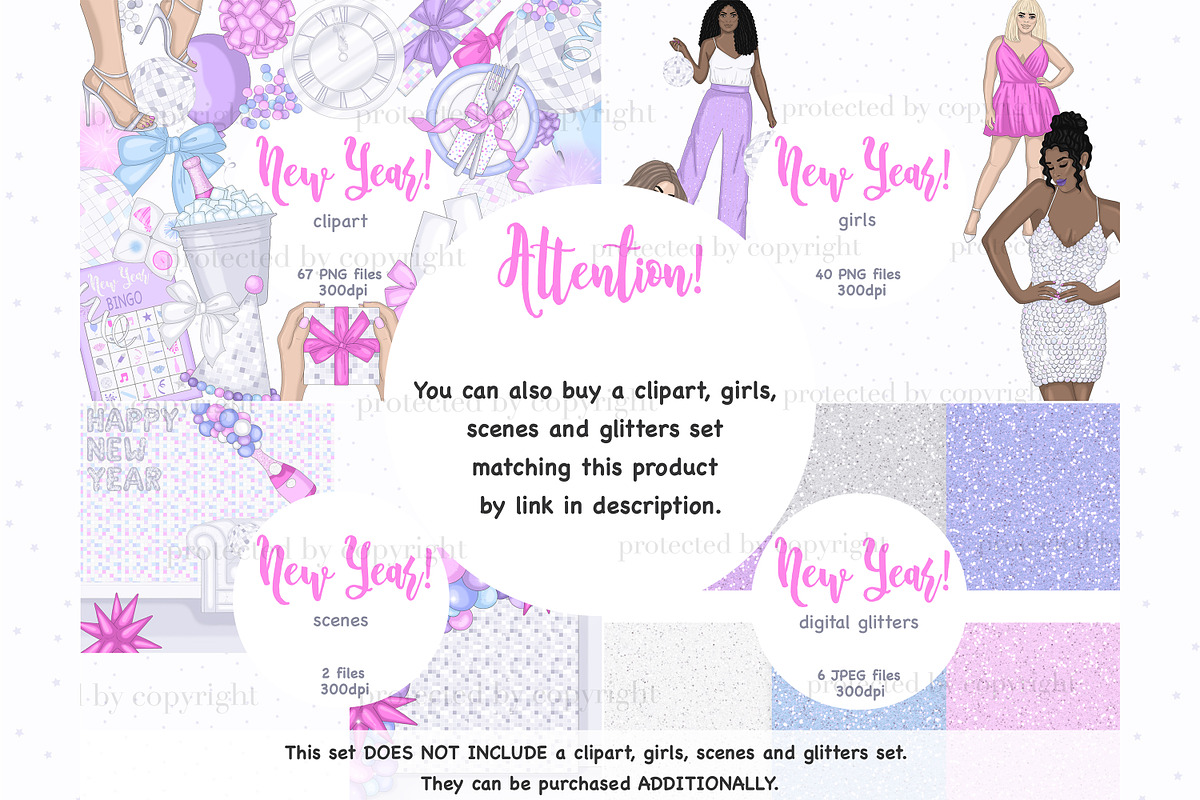 New Year Patterns, a Pattern Graphic by GlamArtZhanna (Photo 4 of 4)
