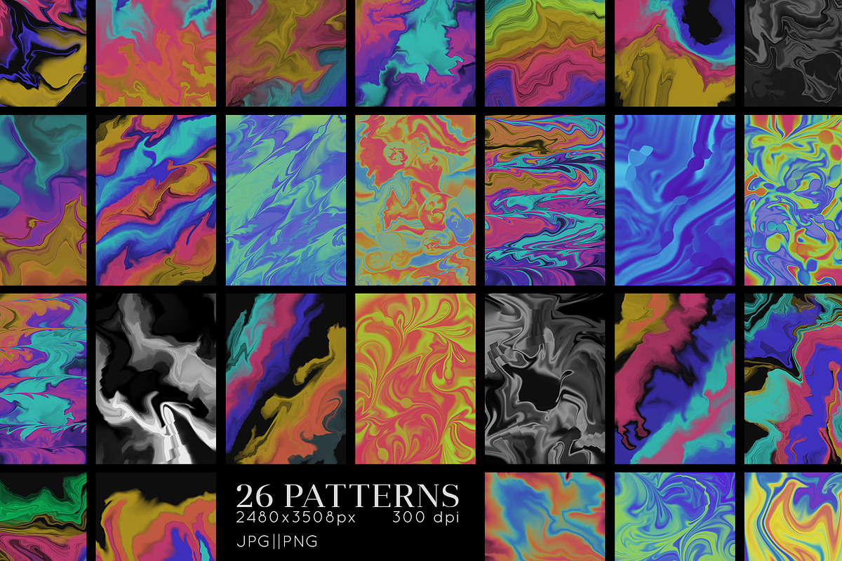 MODERN NEON GRADIENTS & SHAPES, a Pattern Graphic by Creativemaker (Photo 3 of 10)