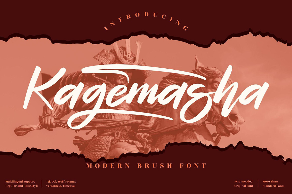 Kagemasha Brush LS, a Font by GranzCreative (Photo 1 of 15)