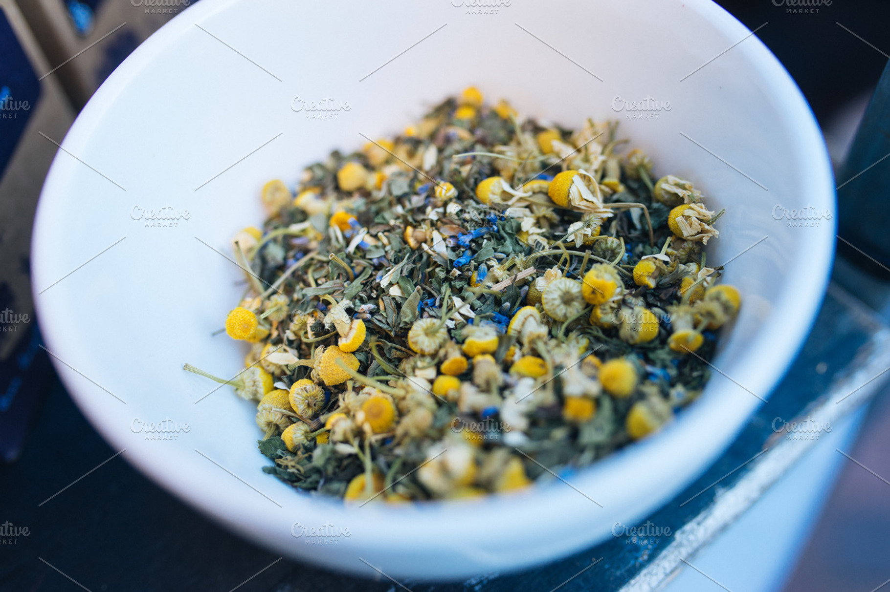 Fresh Chamomile Tea Ingredients