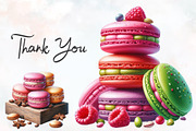 Macaron Watercolor Clipart, an Illustration by RobertsArt (Thumbnail 5 of 8)